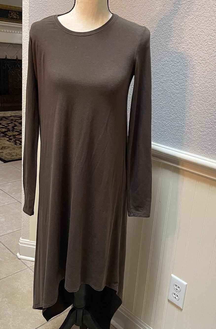 BCBG MAXAZRIA Miney Dress  XXS Chocolate Dark Brown Stretch Whimsigoth Hi-low